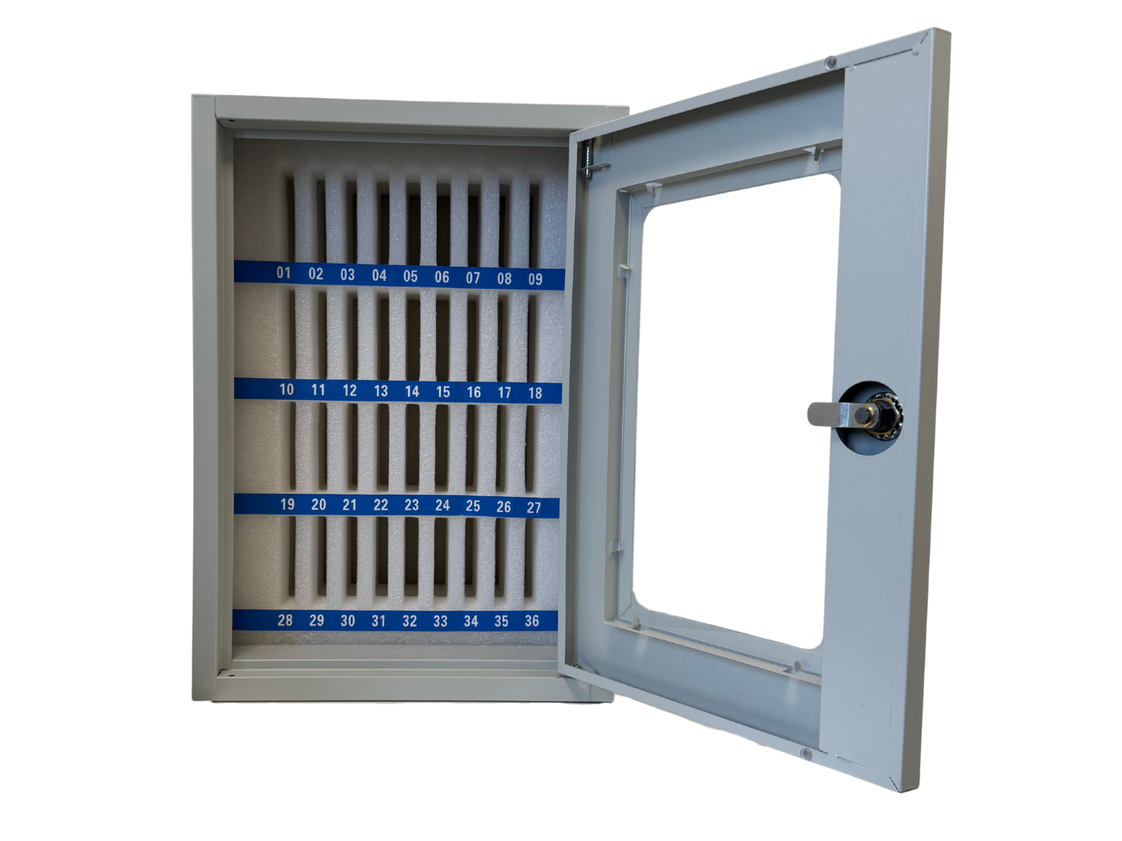 Handytresor aus Stahl mit 36 Slots mit RFID Schloss