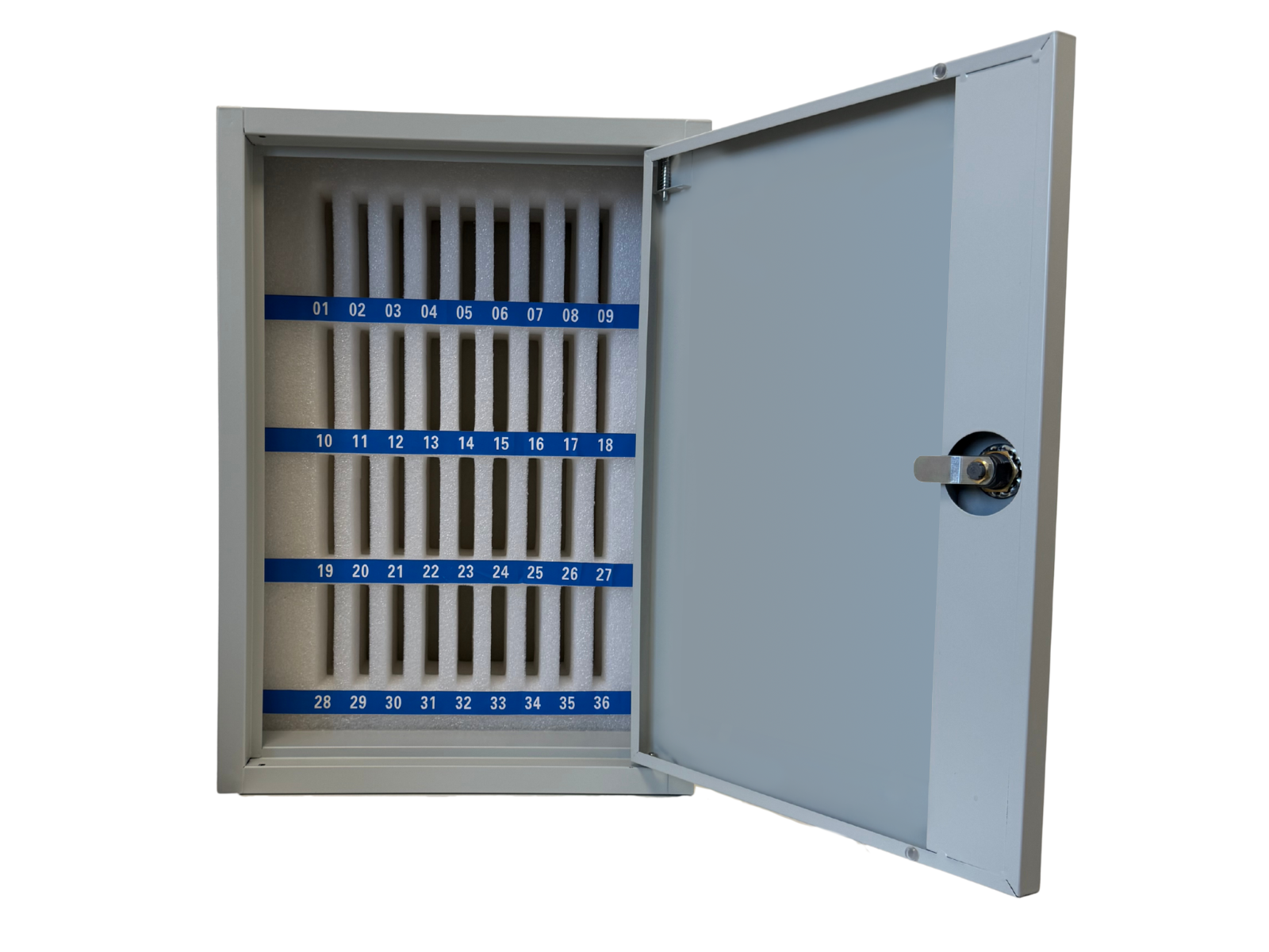 Handytresor aus Stahl mit 36 Slots mit RFID Schloss