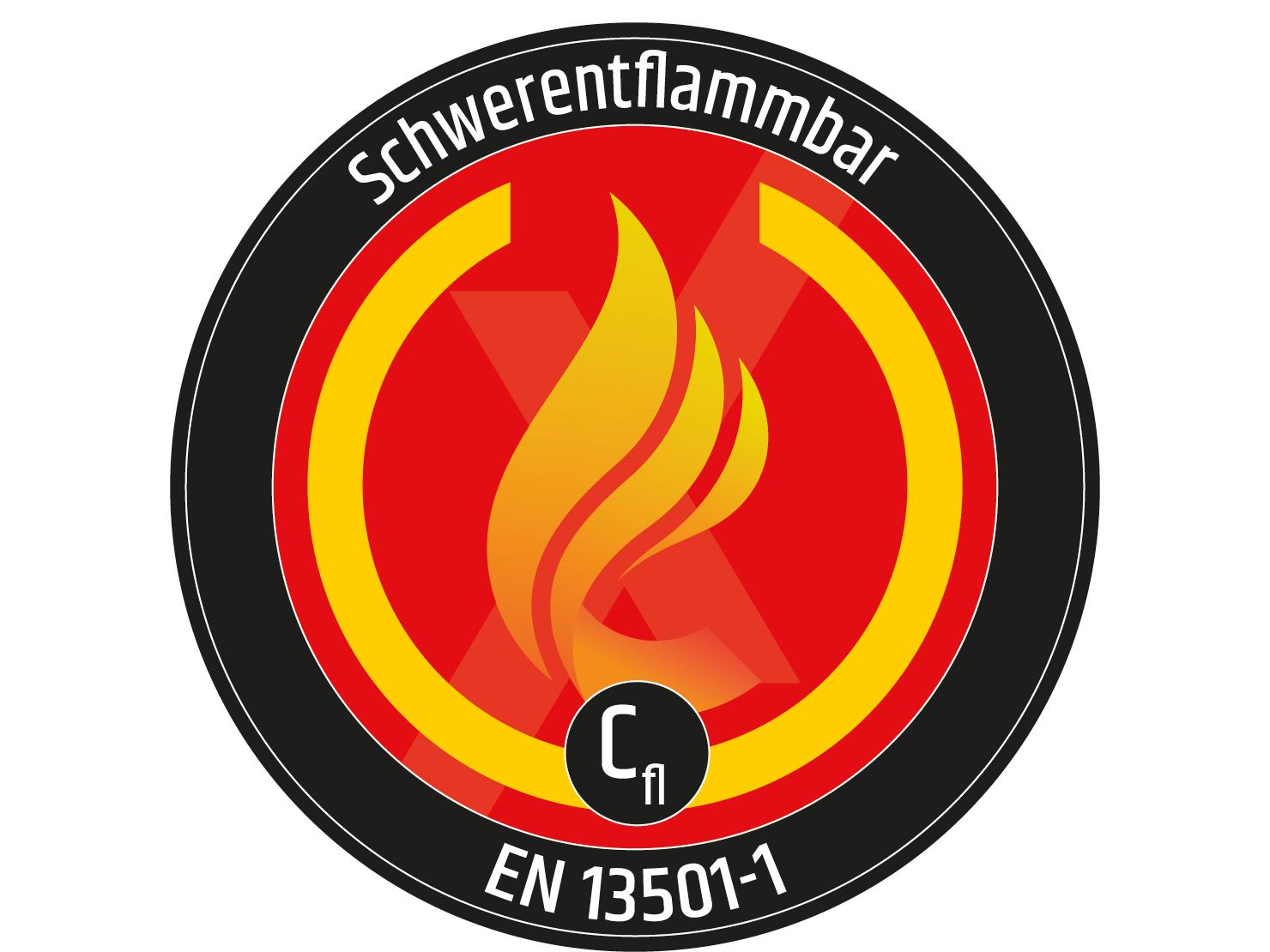 Schwerentflammbar gemäß EN13501-1 / Euroclass B-s2,d0 - 300mm