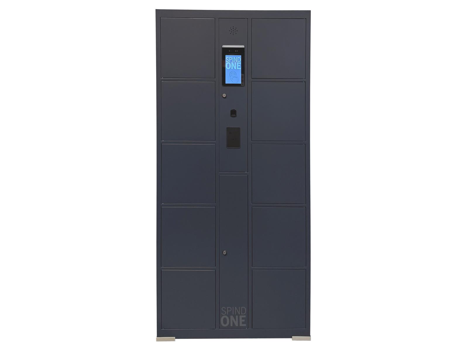 E-Spind Schließfachschrank Serie Spind ONE - 10 Fächer / 2 Abteile mit 4 integrierten Schließmöglichkeiten