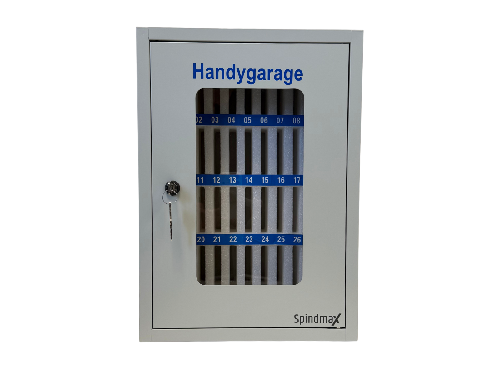 Handytresor aus Stahl mit 36 Slots mit Zylinderschloss Gleichschließend